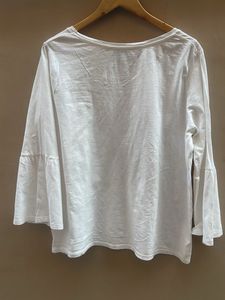 White Bell Sleeve Top
