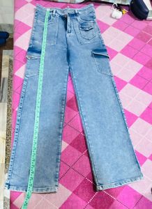 Light Wash Cargo Jeans