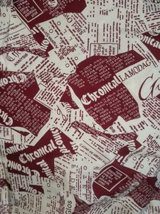 Newspaper Print Button-Down Top