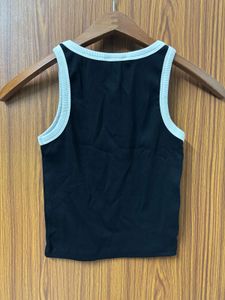 Classic Black Ribbed Tank Top
