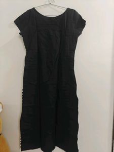 Black &amp; White Striped Kurti