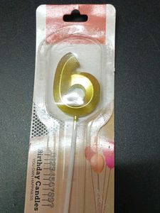 Number Six Candle Topper