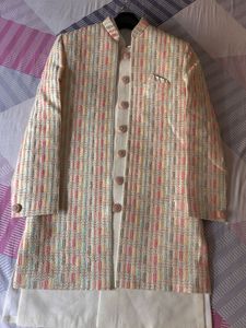 Men Heavy Work Jacket and Kurta Set