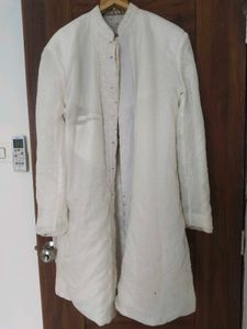 Men's White Embroidered Sherwani