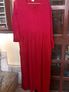 Beautiful Red Ethnic Gown side slits