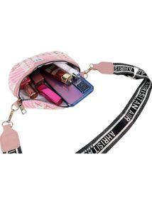 Pink Plaid Tweed Fanny Pack