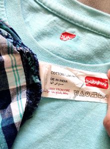 Babyhug Checks Dungaree