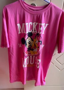 Pink Mickey Mouse T-Shirt