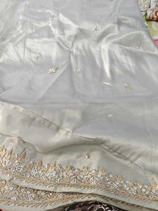 Elegant silver Embroidered Lehenga 4 meter flare