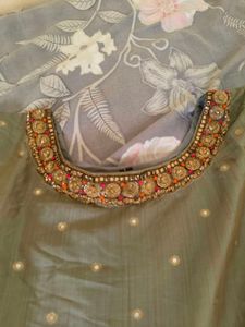 Heavy Work Duppatta and Gown with Cancan