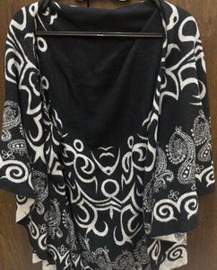 Stylish Grey &amp; Black Printed Dupatta