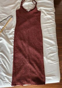 Burgundy Maroon Textured Bodycon Maxi Dress