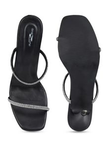 Sparkling Black Stiletto Heels