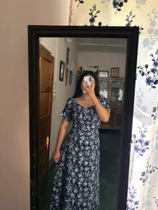 Blue Floral Maxi Dress