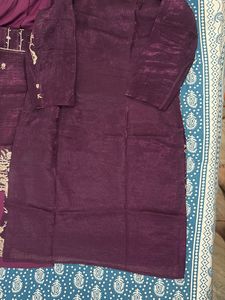 HEAVY Embroidered Purple/Violet Kurta Set