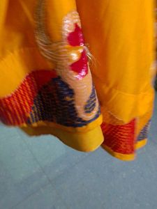 Vibrant Yellow Saree with Embellished Border
