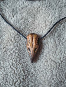 Raven Gothic Skull Pendant (2nd variation)