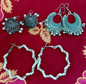 Boho Oxidized Earrings Set