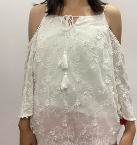 Boho Embroidered Cold Shoulder Dress