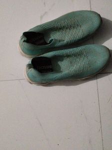 Comfortable Teal Slip-On Sneakers