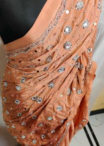 crepe aari hand work saree very beautiful 😍