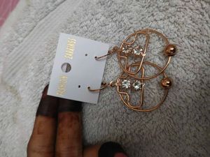 Fashionable Hoop Earrings with Stones