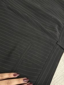 Classic Black Pinstripe Pants
