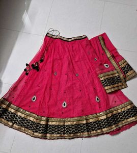 Vibrant Pink Embroidered lehenga choli