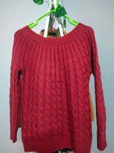 Off shoulder Knitted sweater