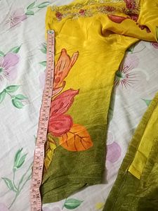 Yellow Floral Print Kurta