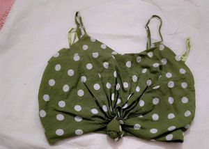 Very Cute N Beautiful Polka Dot Crop Top