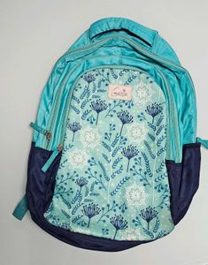 Genie Snowflake 36 L Teal & Blue School Backpack