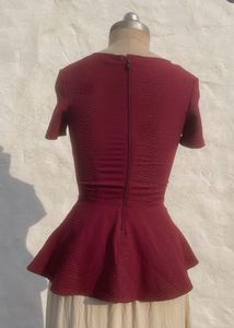 Elegant Peplum Top &amp; Skirt Set