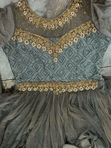 Stunning Grey gown with dupta