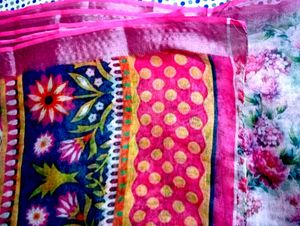 Vibrant Floral Print Saree