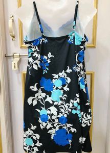 Floral Nightgown with Lace Trim