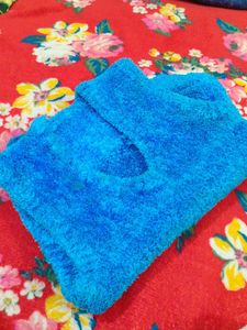 Blue Half Sweater