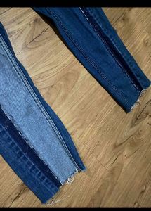 Two-Tone Y2K Denim Jeans