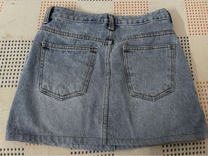 Light Wash Denim Mini Skirt