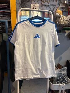 Adidas White & Blue T-Shirt