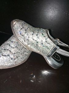 Sparkling Silver Slingback bellies