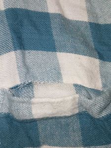 Blue &amp; White Checked Shirt