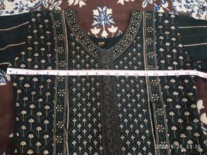 Elegant Black Embroidered Kurta with Dupatta