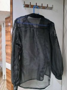 Elegant Black Sheer Blouse