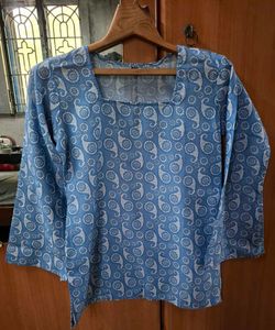 blue bell sleeves kurti