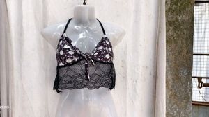 16238. Floral Lace Trim Camisole Top