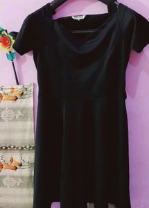 Black Colour Middi Dress