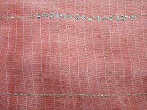 Elegant Peach Embroidered Saree
