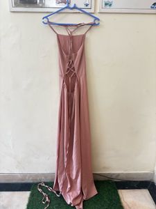 Elegant Rose Pink Maxi Dress