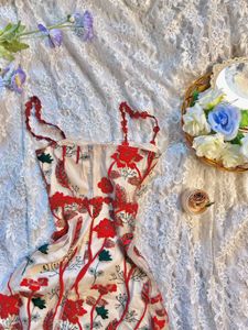 Floral Embroidered Mini Dress